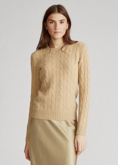 Women's Polo Ralph Lauren Cable-Knit Cashmere Sweater | 914362BWG